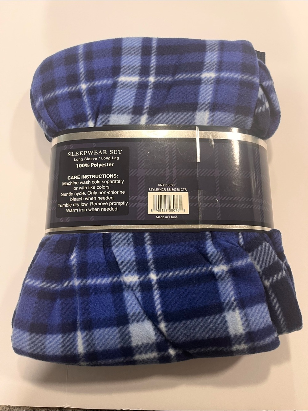 Essential Collection Men's Thermal Henley Pajama Set - Gray, Black, Blue (XL) - Picture 10 of 10